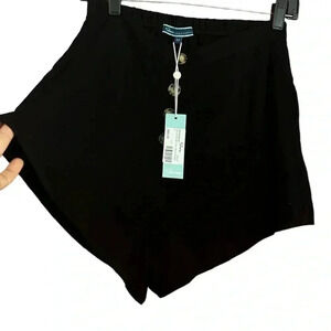 Shore Brand Mallorca bottom front women’s Black High waisted‎ shorts Sz Medium